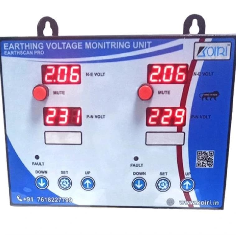 Koiri Make Earthing Voltage Monitoring Unit Double Screen ( EARTHSCAN PRO Series )