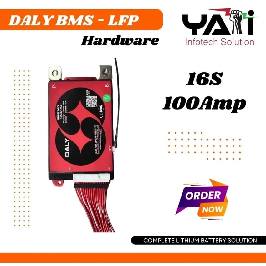 DALY LFP 16S-100AMP HARDWARE BMS- Yati Infotech Solution