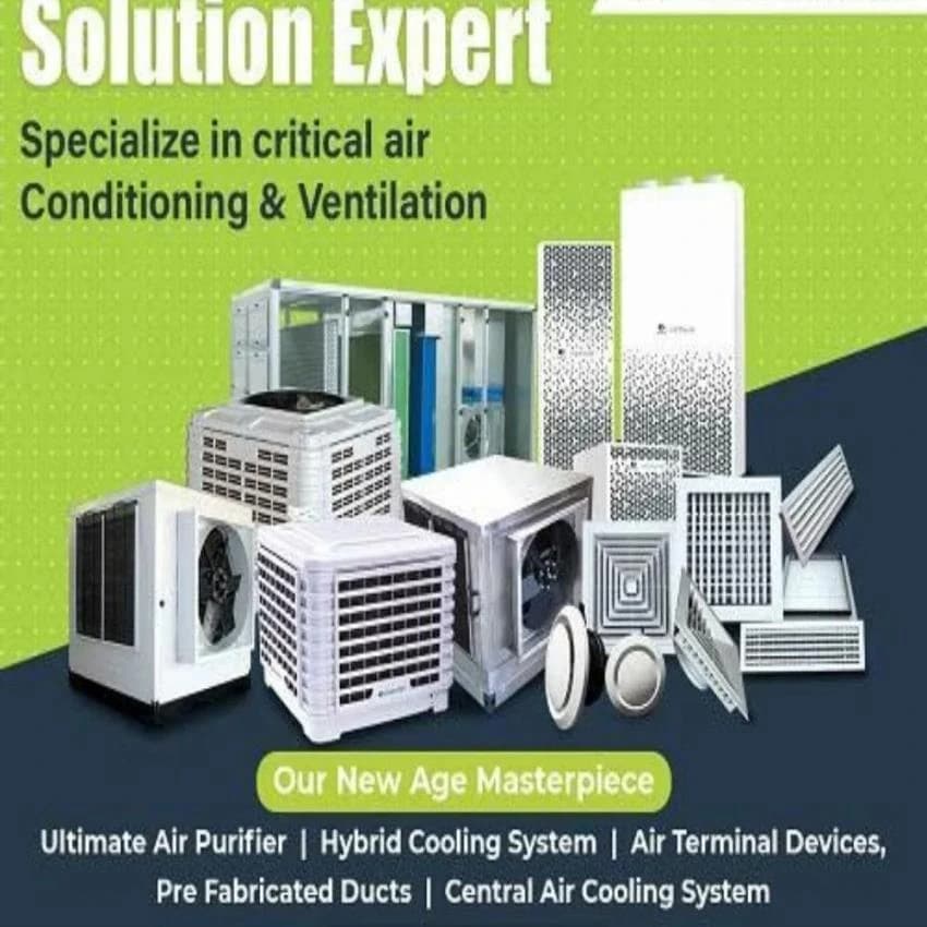 Industrial duct cooler, Material: Plastic