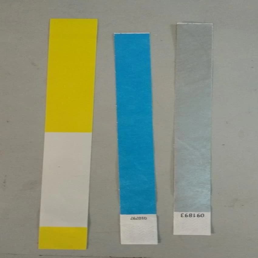 Non tearable Plain Wristbands, Packaging Type: 1000 Bands Per Box, Size: 18 And 24mm Width