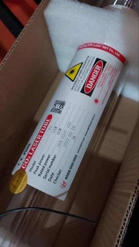 PVC 60W Efr Laser Tube