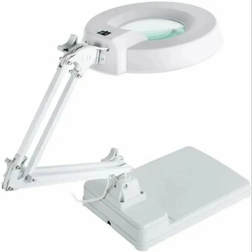 Mild Steel Bench Top Magnifying Glass Lamps