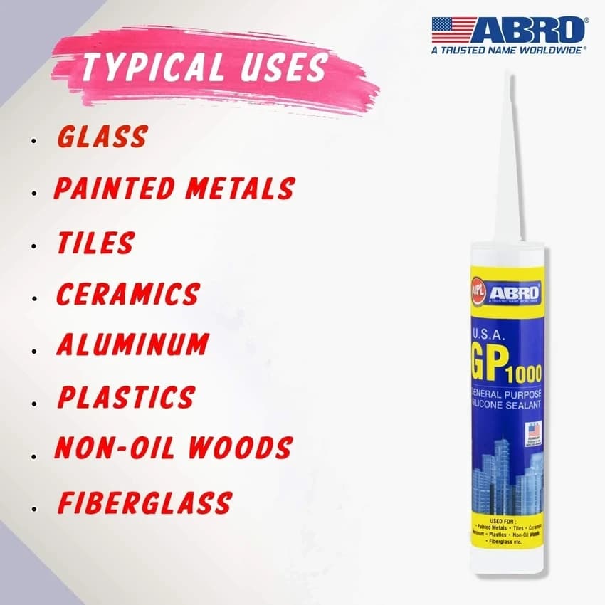 Clear ABRO Silicone Sealant - GP 1000 General Purpose