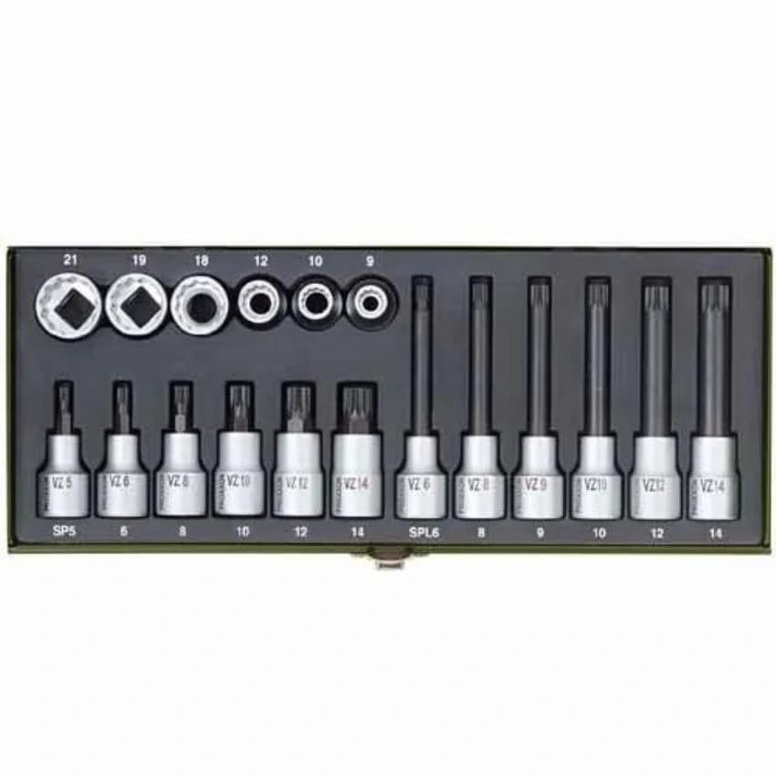 18-Piece Special Set for XZN Multi-Toothed Screws.