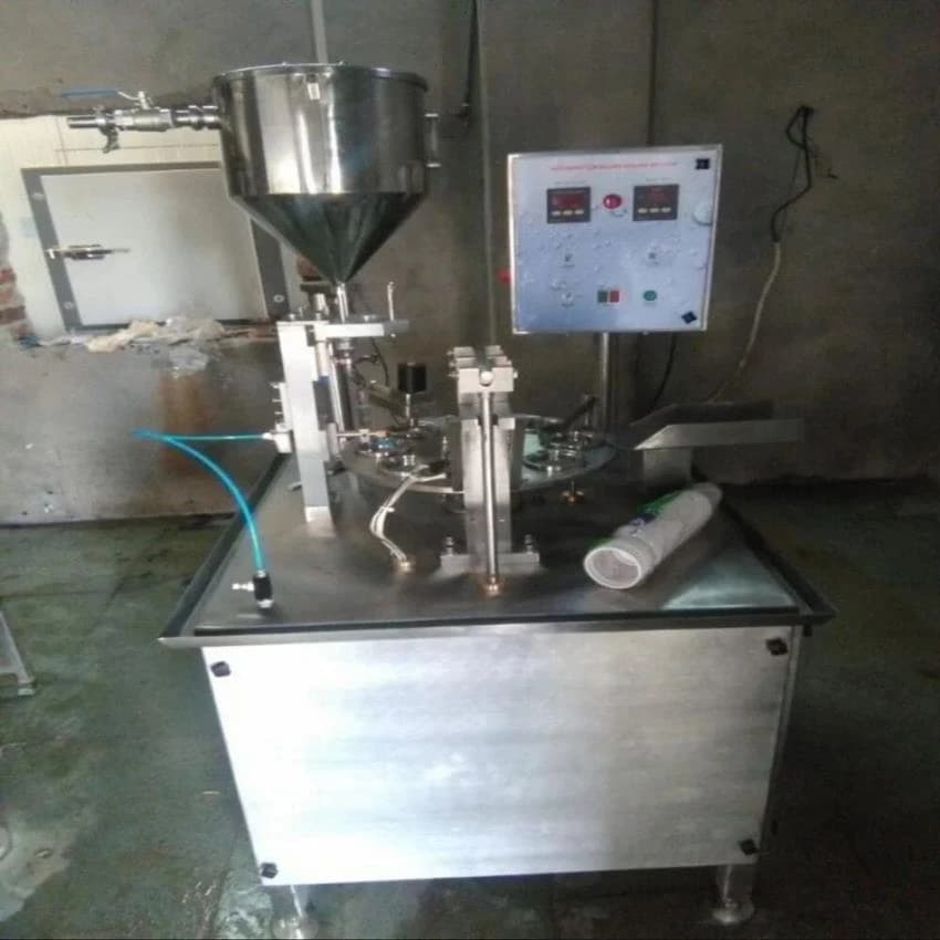 Electric Single Nozzle Dahi semi automatic Cup filling machine, Capacity: 1200 Cups / Hour