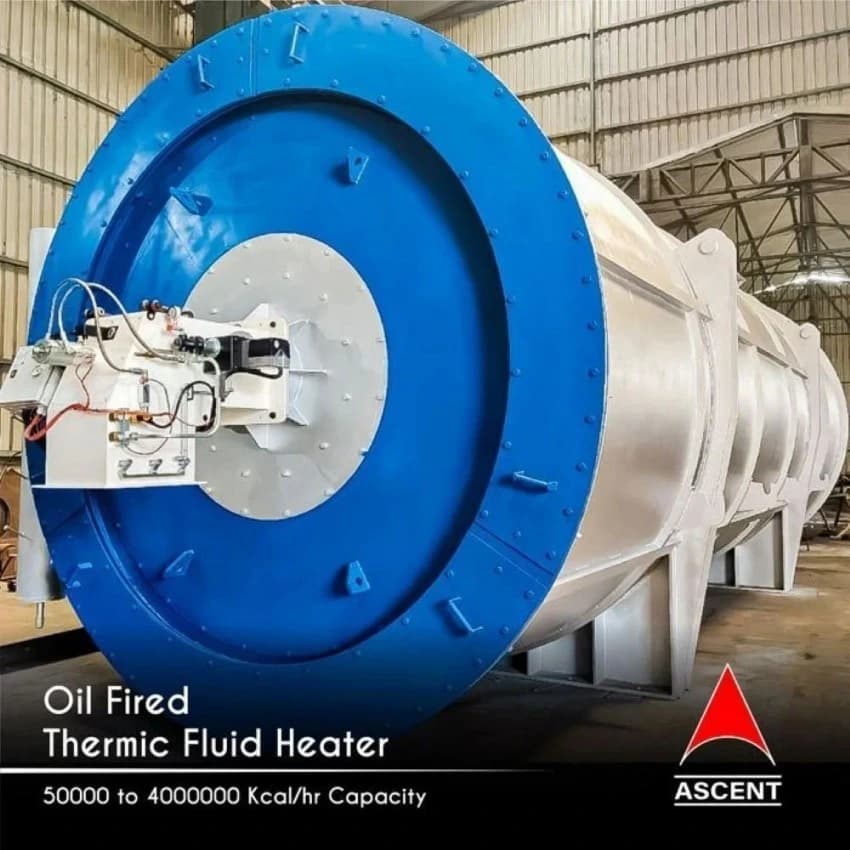 Round Oil Fired Thermic Fluid Heater 4000000 kcal/hr, For Industrial