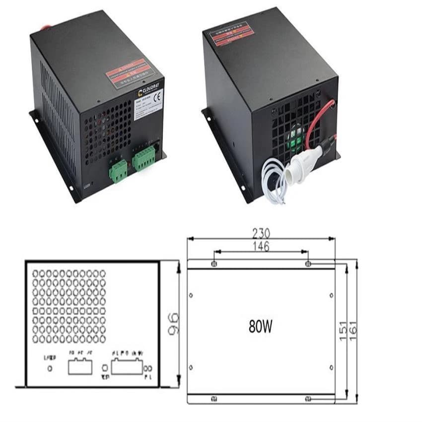 WaveTop Sign MYJG 150W 100W 80W Laser Power Supply, AC220V Or Ac110v