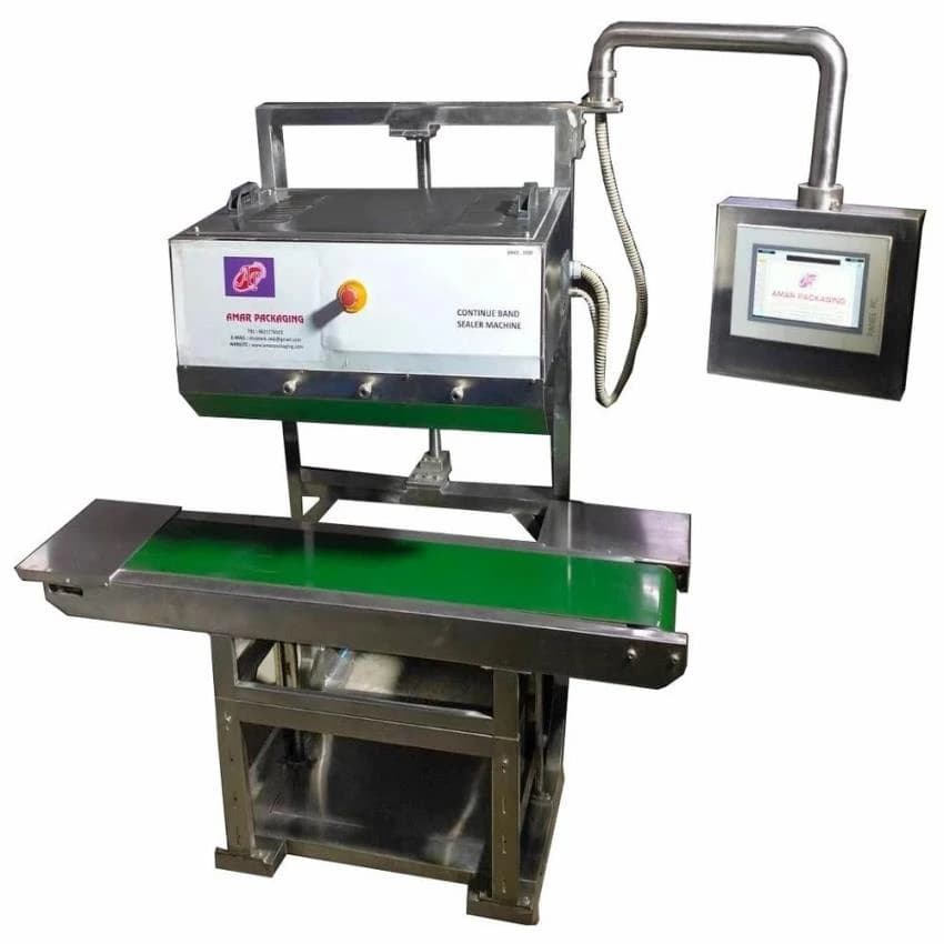 50 Hz Continuous Band Sealing With Nitrogen & IPC, Capacity: 400 pouch/hour