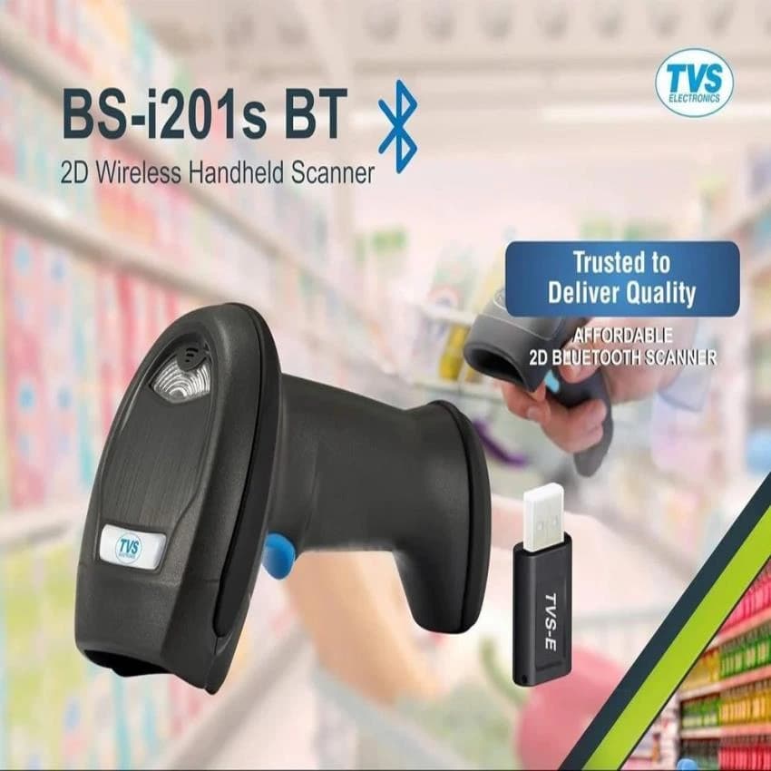TVS Electronics BS-I201 S Bluetooth Barcode Scanner, Handheld