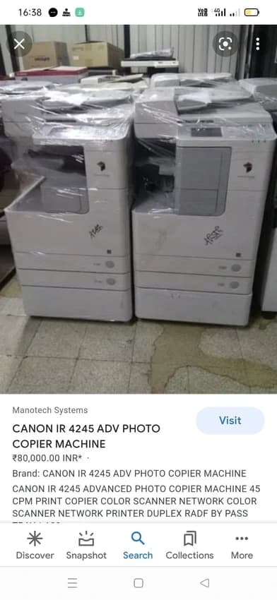 A3 Canon Ir Advance 4025, Print Resolution: 600x600, Duty Cycle: 50000