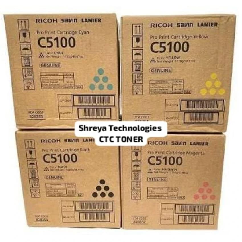 Genuine Ricoh c5100 CMYKToner Set -1 colour 828350, 828351, 828352, 828353