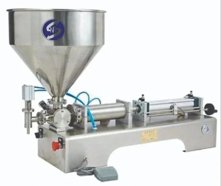 Hydraulic Semi-Automatic Pneumatic Single / Double Head Liquid Filling Machine