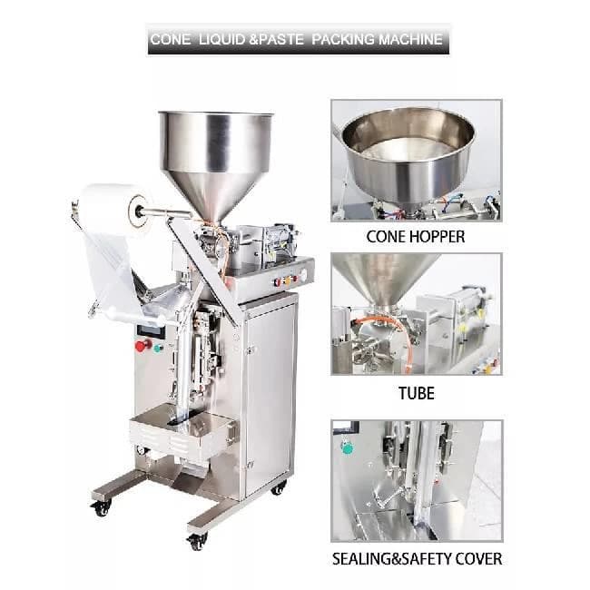 Automatic High Speed Paste Packing Machine with stirrer Model FFS-100PL (160 mm)