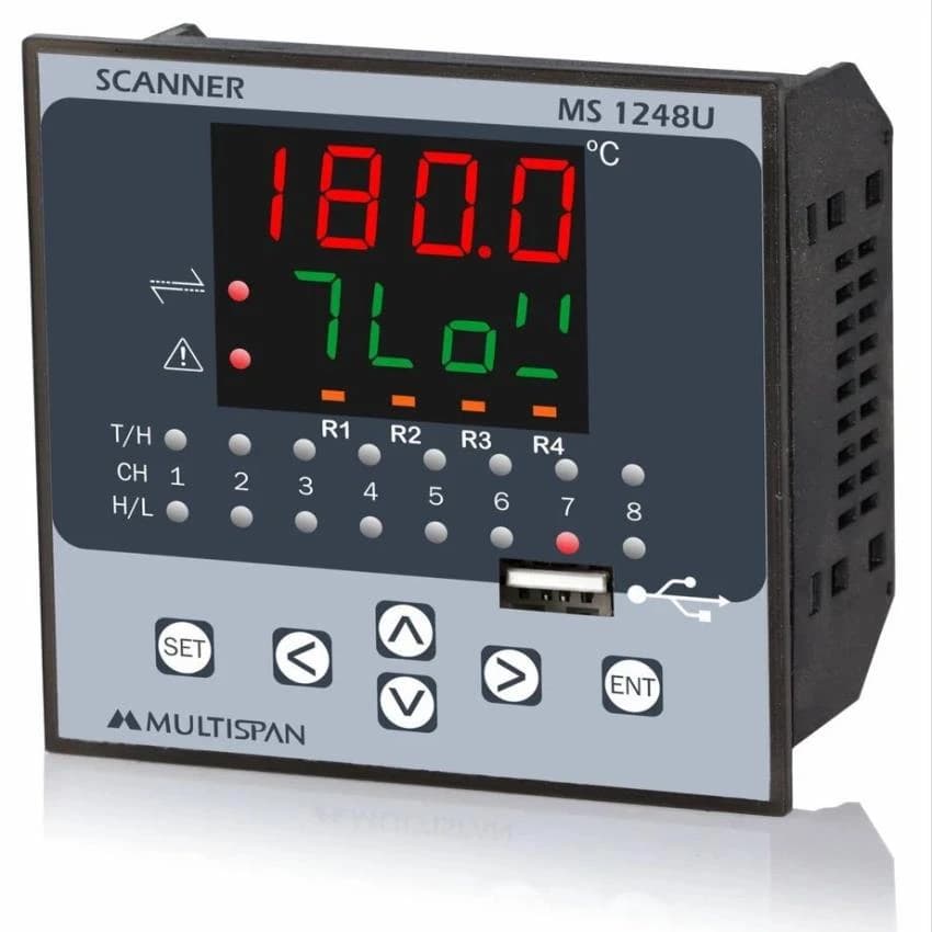 On/Off Multispan MS-1248U Digital Temperature Scanner