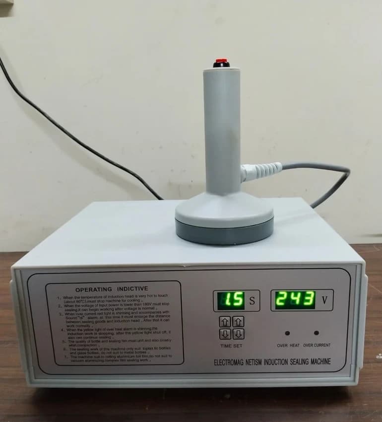 Hand held Induction Cap Sealing Machine, Output capacity: 10-20 bpm, Cap size: 30-120 mm