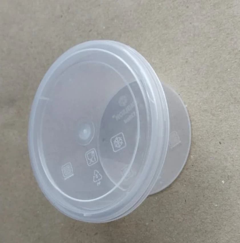 100ml White Plastic Round Container