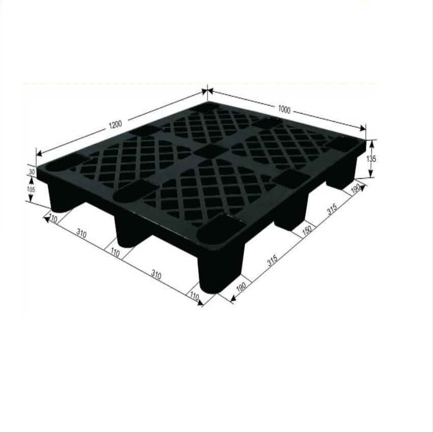 Grey Square Export Plastic Pallets