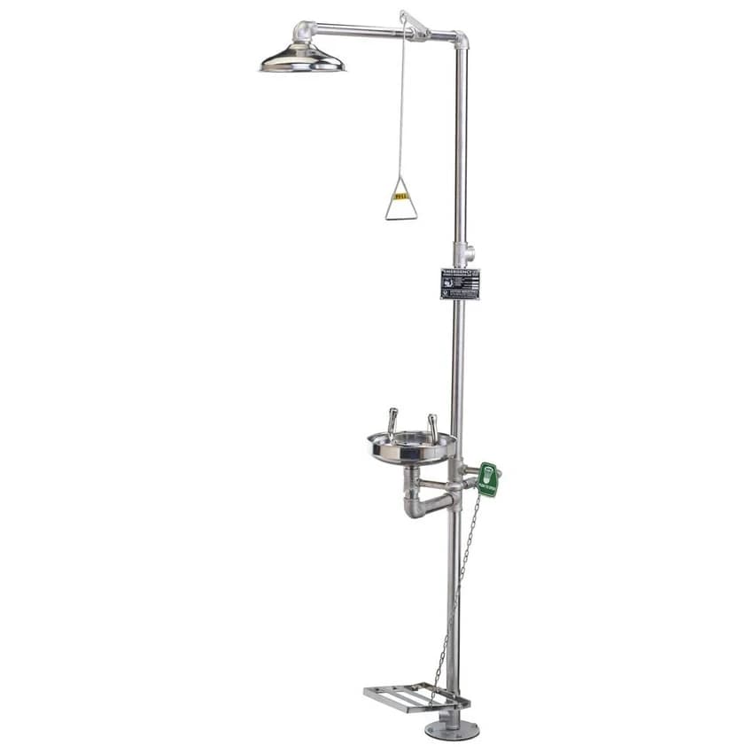 Foot 6250 SS Safety Shower and Eyewash with Pedal