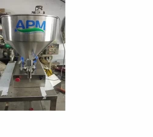 SS 304 Semi Automatic Peanut Butter Filling Machine, Piston, Single Phase