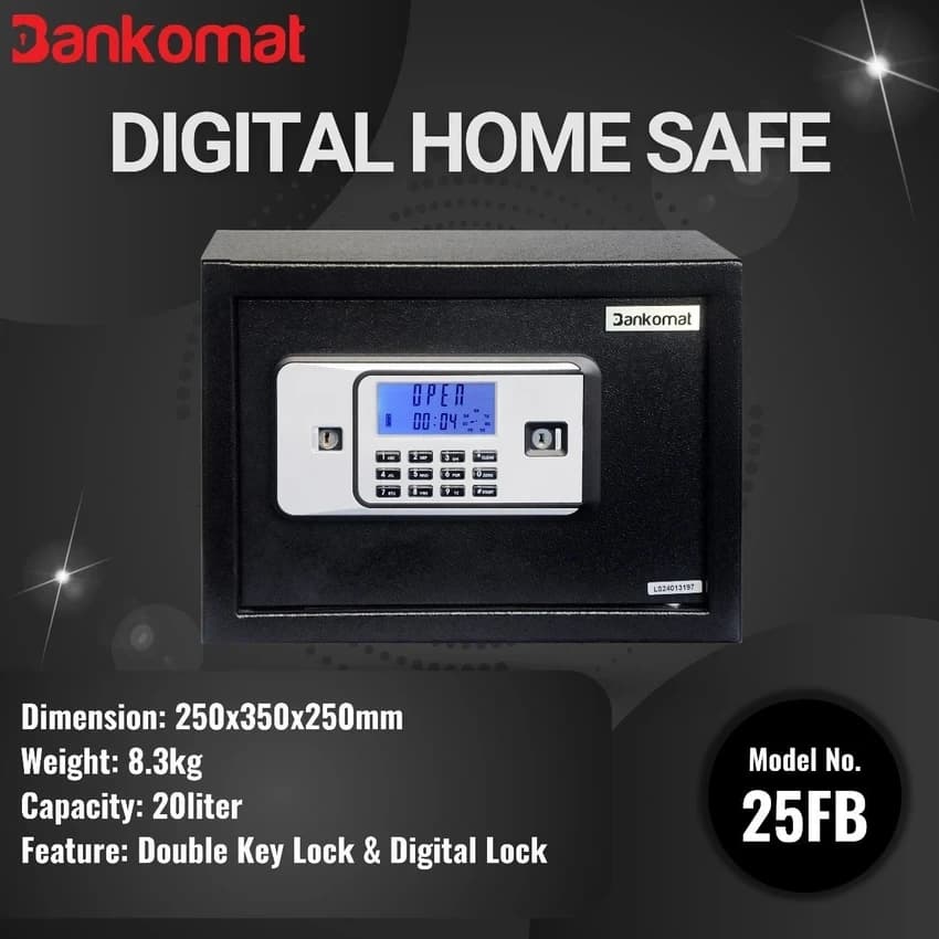 Black Digital home safe locker, 20 Litre