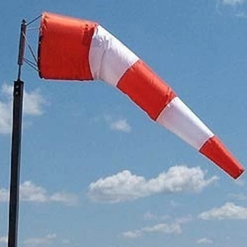 Orange+white Polyester Windsock Stand, For Industrial