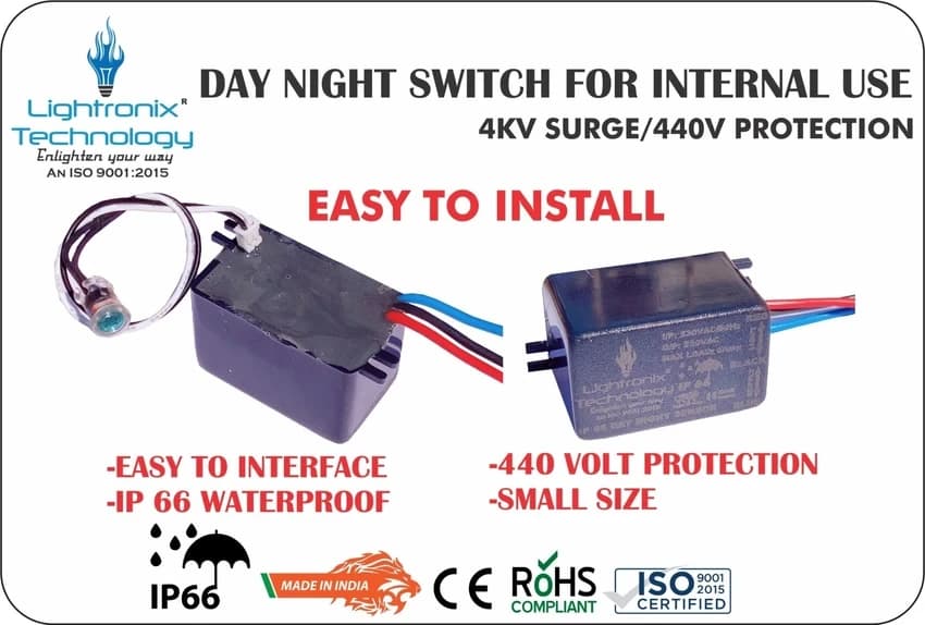 6A Day Night Sensor Switch, Switch type: Analog
