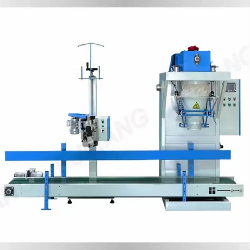 Hdpe Jute Paper Bag Automatic Weighing Filling Bagging Packaging Closer Machine, Capacity: 1200 Bag Per Day 5-8 Packs Min