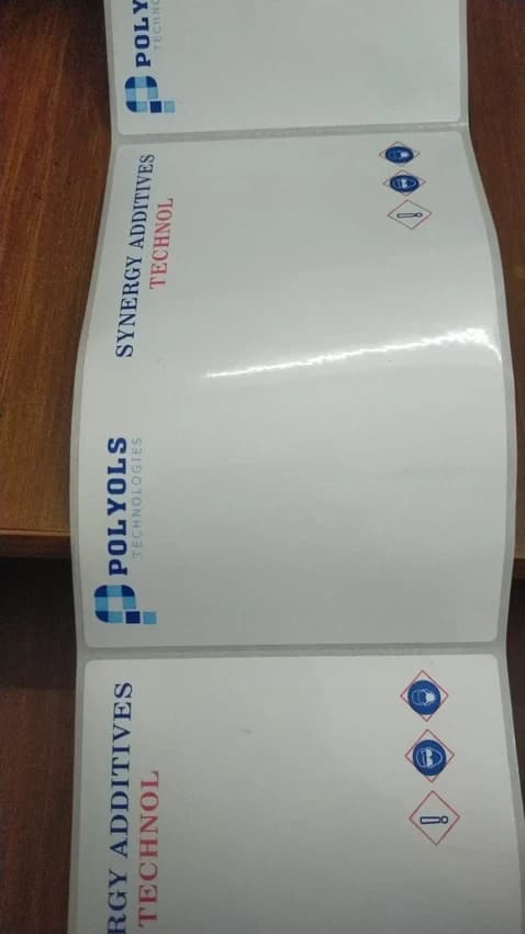 Printed polyester Label