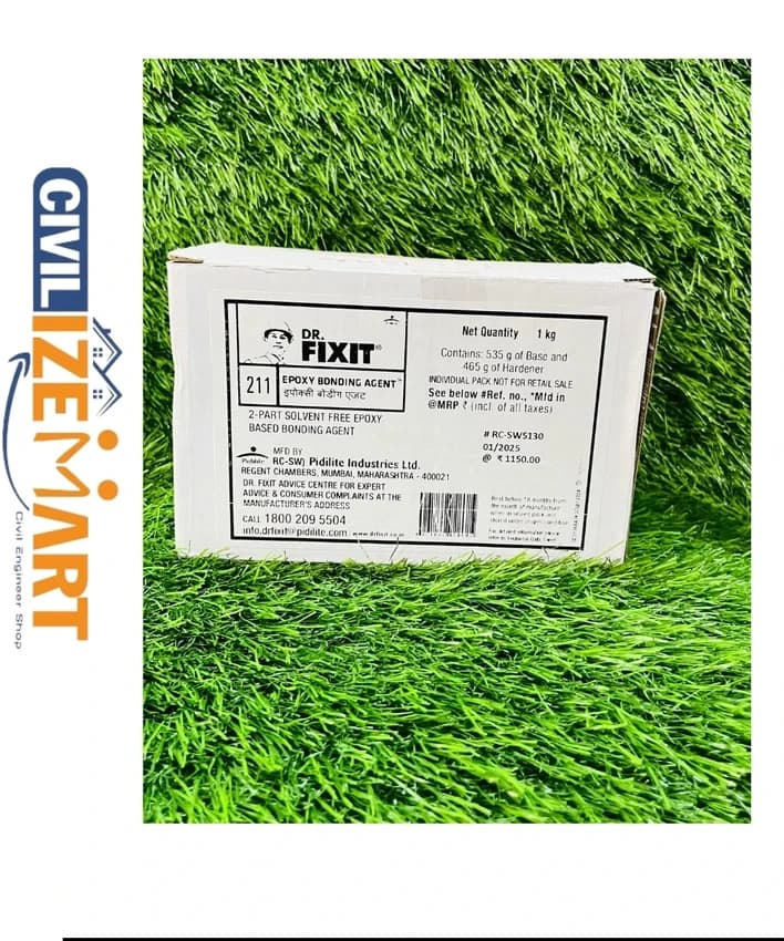 Dr.fixit Epoxy Bonding Agent-1kg. Suitable for Bonding New to Old Concrete Bricks, tiles