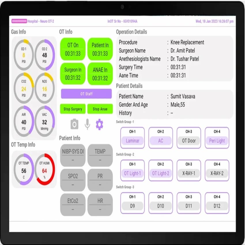 InOT OT Touch Control Panel