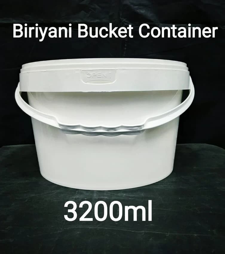 HDPE 3200 ML Biryani Bucket, Size: 3.5
