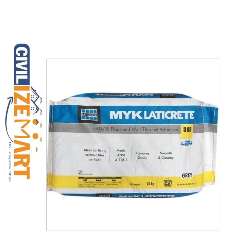 MYK LATICRETE 305 ADHESIVE, 20 kg, Grey