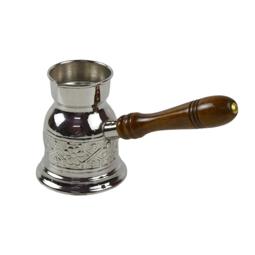 Brass Container with wooden handle, Size: 22 X 8.5 X 11 cm