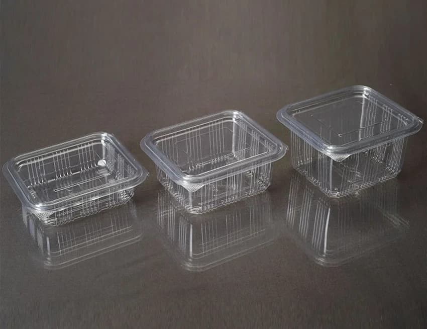 250ml Square Plastic Hinged Box