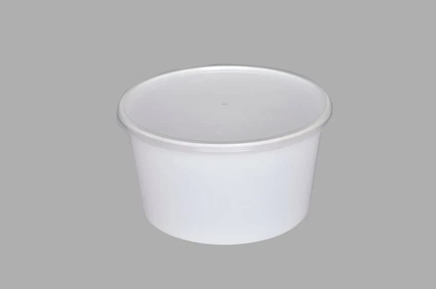 JK White 1000ML Disposable WIDE ROUND PP CONTAINER, For Packaging