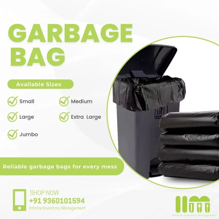 Disposable Garbage Bags, 19x21 Inch