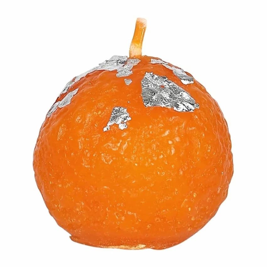 Orange Natural Wax Laddoo Candle