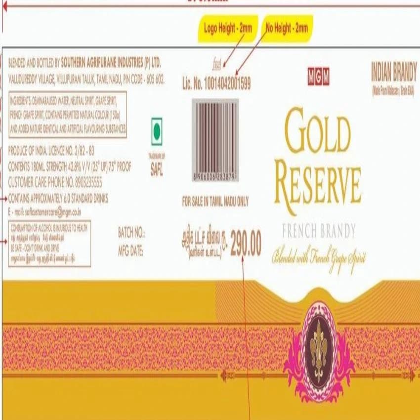 TRANSPERET with GOLD Foil Label