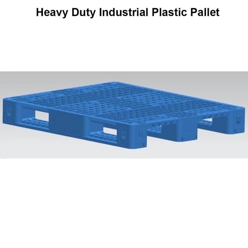 Blue Heavy Duty Industrial Plastic Pallet, 1000x1200 mm