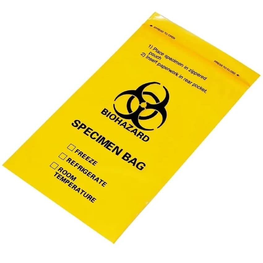 LDPE Biohazard Specimen Zip Bag