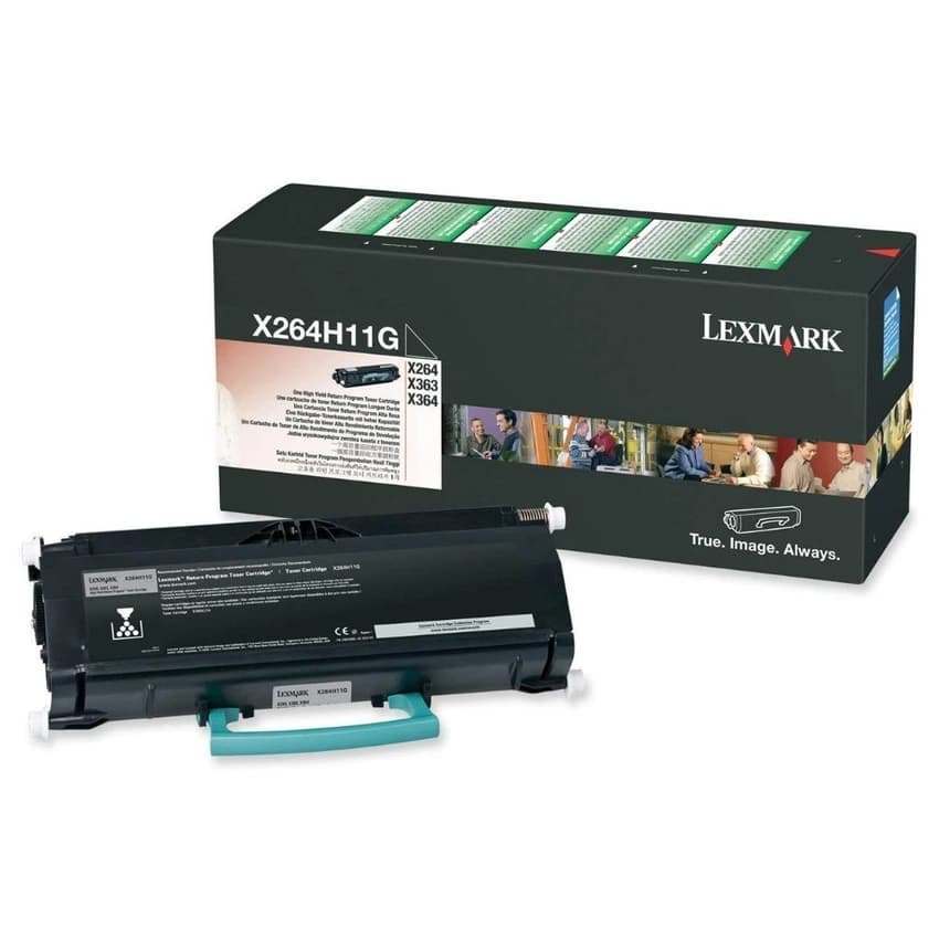 Lexmark X264h11g Black Toner Cartridge, Page Yield: 6000 Pages
