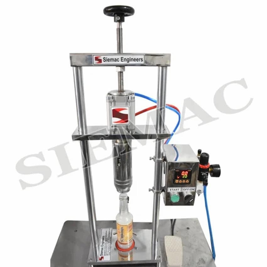 SS304 Semi Automatic Ring Pull Capping Machine, 25 Kg