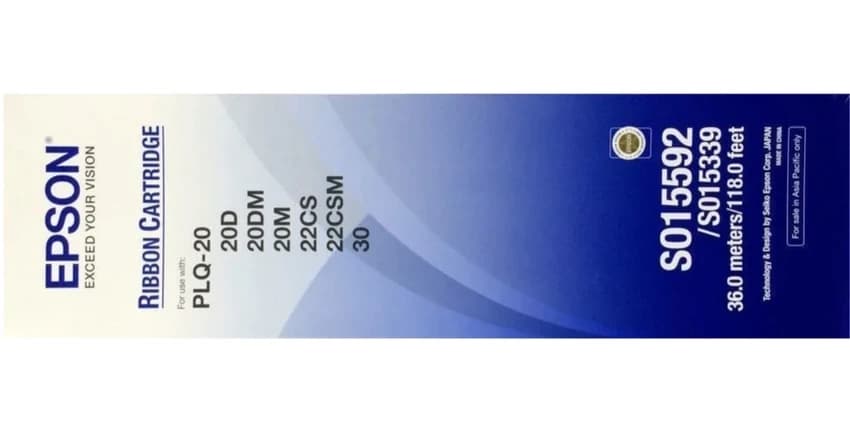 Black Epson Plq 20 Ribbon Cartridge