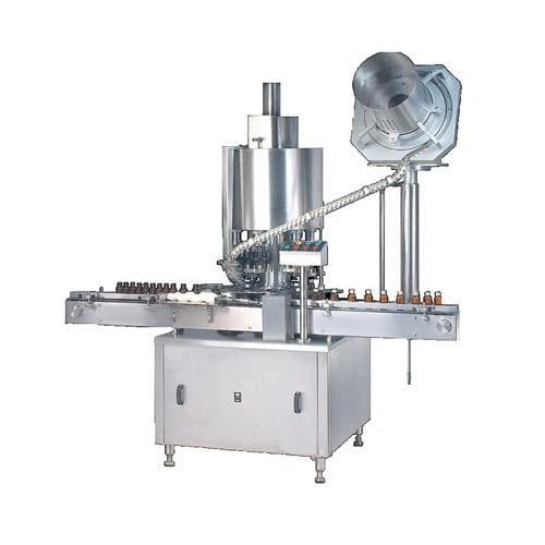 Stainless Steel Automatic Bottle Capping Machine, Capacity: 30 Bpm