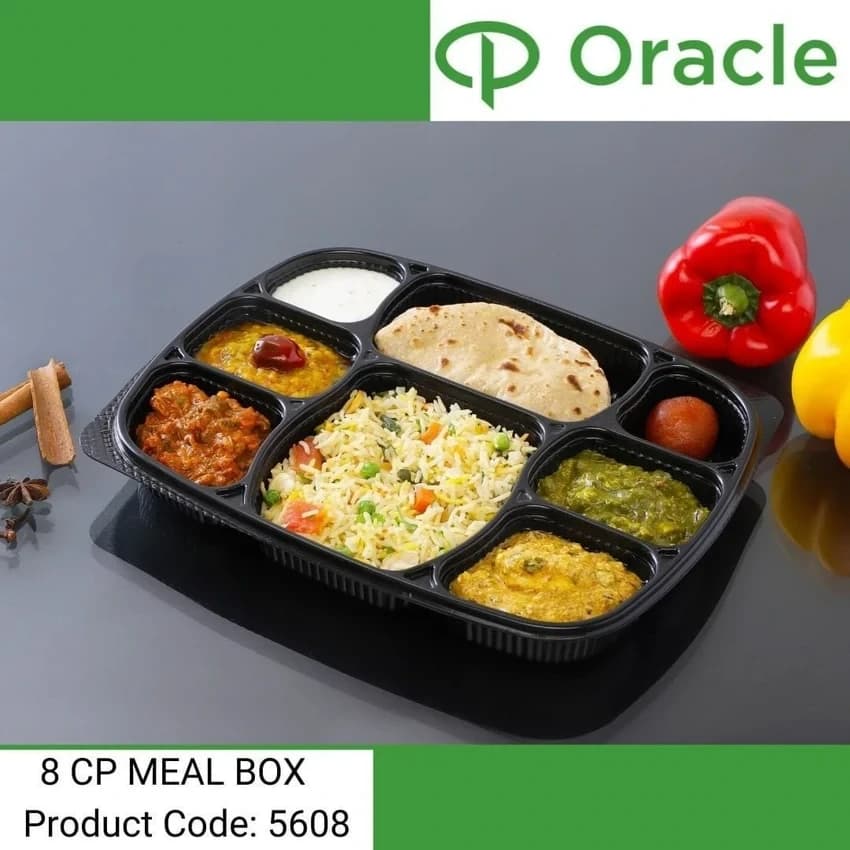White,black 8cp Meal Tray Oracle