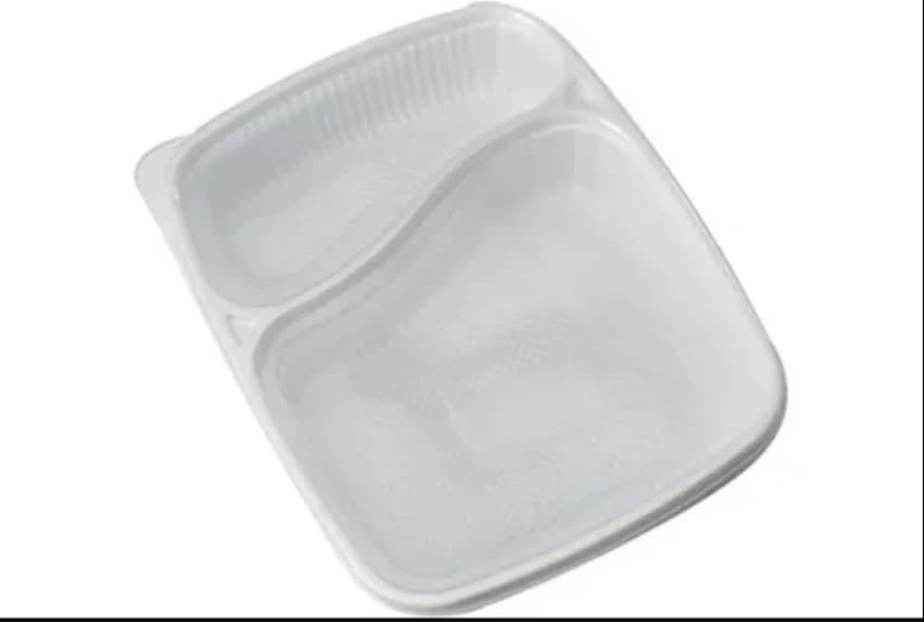 2 Compartment Disposable Meal Tray