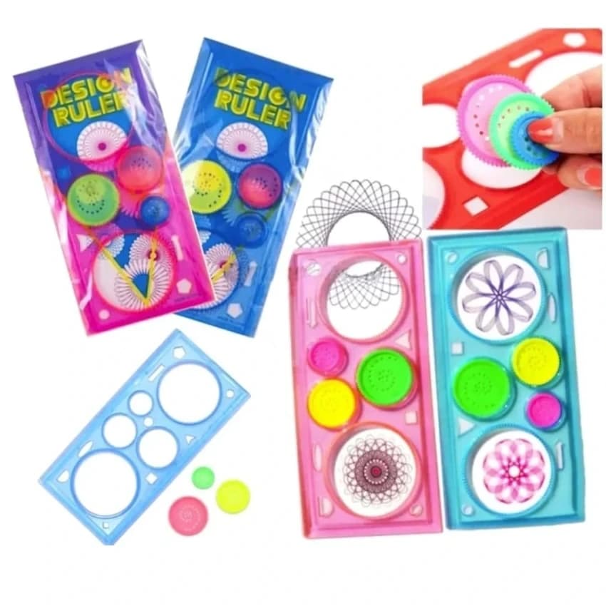 Plastic Spirograph Design Ruler Scale 105, 15 cm