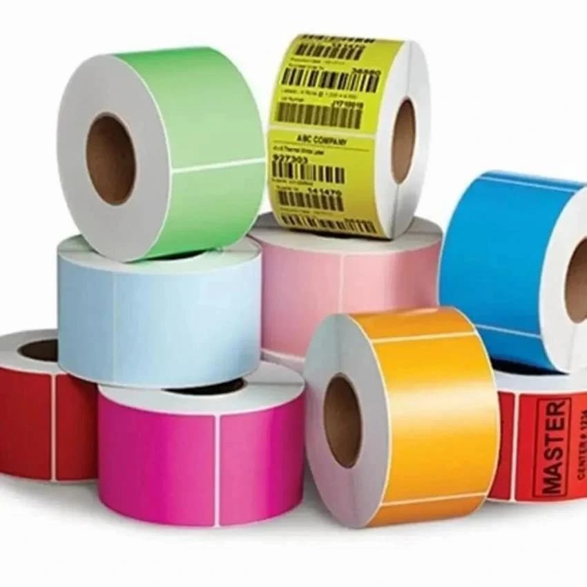 Paper Plain Stickers, For Barcode Printing, Packaging Type: Stretch Film Pakcing