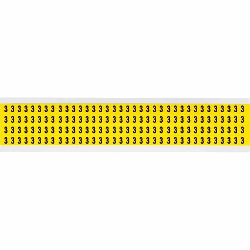 Black On Yellow 3400 Series Respositionable Letter And Number Label Kits