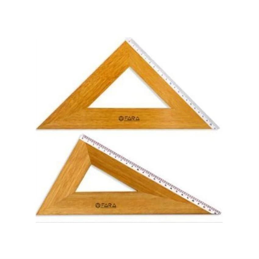 Yellow Set Square Wooden, For Drawing
